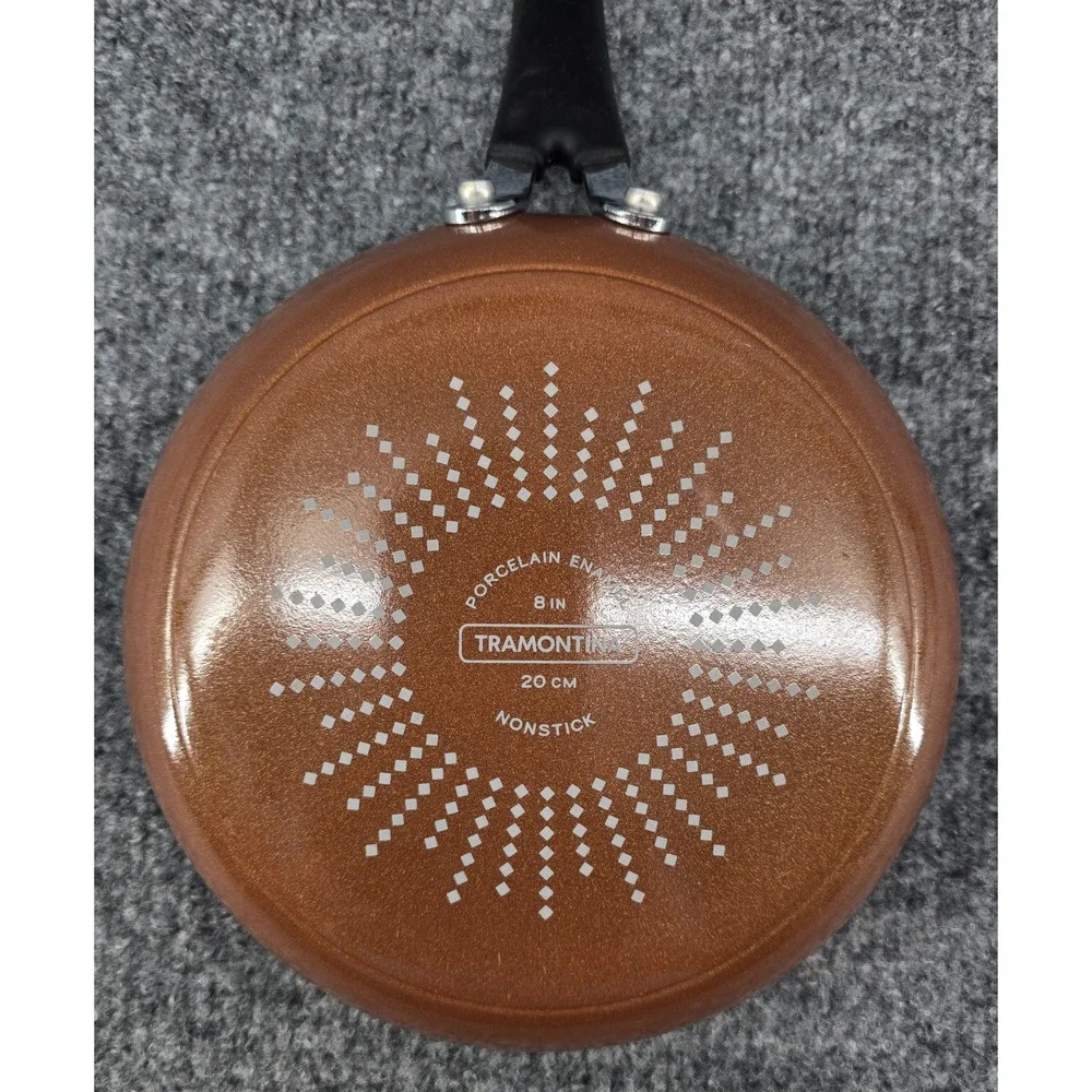 Tramontina Frying Pan 8 Inch Copper Porcelain Enamel Nonstick Skillet Cookware
